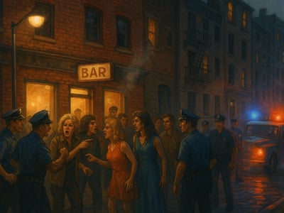 Il Stonewall Inn e Christopher Street a New York City sono legati agli scontri iniziati dopo il raid di polizia del 28 giugno 1969.