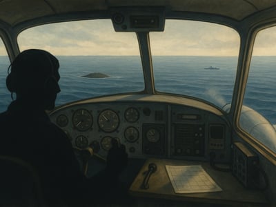 Amelia Earhart a navigátor Frederick Noonan během letu z Lae k ostrovu Howland, po němž byli 2. července 1937 hlášeni jako nezvěstní.