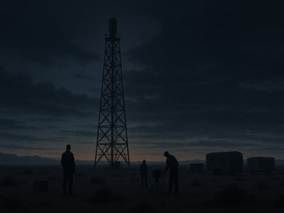 Historical reference to the Trinity test at the Trinity Site in New Mexico, where the United States detonated the first nuclear device on July 16, 1945.