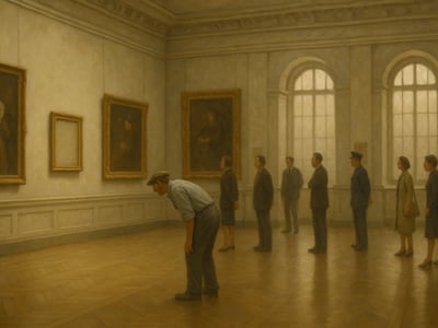 Leonardův obraz Mona Lisa, který byl 22. srpna 1911 zjištěn jako pohřešovaný v pařížském muzeu Louvre.