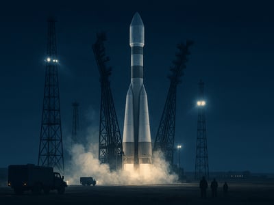 El observatorio espacial INTEGRAL de la ESA, lanzado desde Baikonur en Kazajistán en 2002 para estudiar fuentes astronómicas de alta energía.
