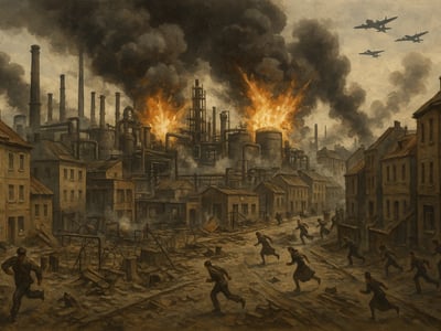 Bombardamento aereo su Bratislava il 16 giugno 1944, con la raffineria Apollo tra i principali obiettivi colpiti.
