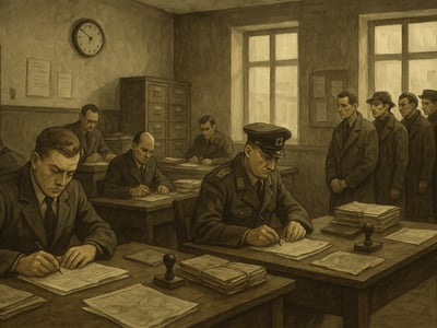 Historický obraz súvisiaci s protižidovskými opatreniami v Slovenskej republike v roku 1941 a s povinnou pracovnou službou židovských mužov.