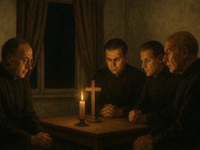 Ján Chryzostom Korec im Zusammenhang mit seiner heimlichen Bischofsweihe am 24. August 1951 in der Tschechoslowakei.