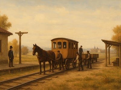 La línea ferroviaria de tracción animal entre Bratislava y Svätý Jur, abierta al servicio el 27 de septiembre de 1840 en la actual Eslovaquia.